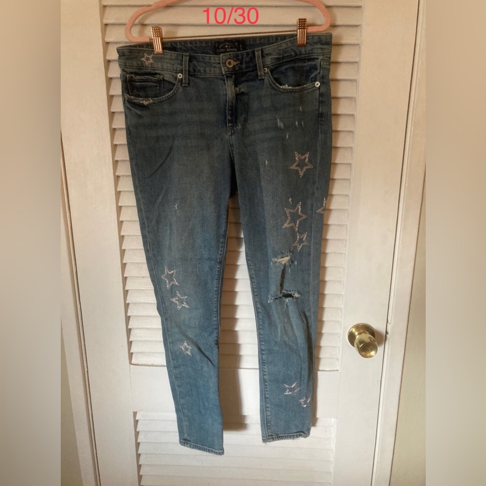 Lucky “Stella” star jeans, size 10/30